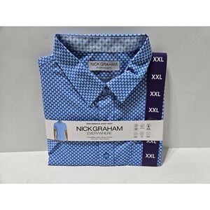Nick Graham Mens Sport Shirt Size XXL Performance Quick Dry Soft Blue